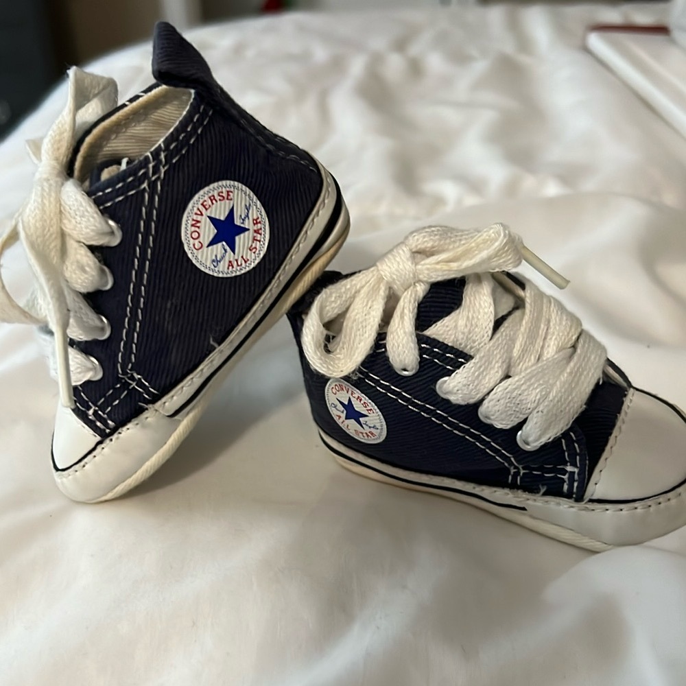 Converse Kids' Navy and White High-Top Sneakers